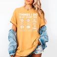 Things I Do Spare Time Baseball Player Men Women Kids Women's Comfort Colors T-Shirt Mustard Things I Do Spare Time Baseball Player Men Women Kids Women's Comfort Colors T-Shirt Mustard