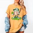Toddler Baseball Drip Ice Cream Boys Kids St Patricks Day Women's Comfort Colors T-Shirt Mustard