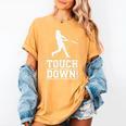Touchdown Baseball Football Sports Women's Comfort Colors T-Shirt Mustard Touchdown Baseball Football Sports Women's Comfort Colors T-Shirt Mustard