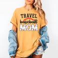 Travel Baseball Mom Sports Mom Baseball Mama Women's Comfort Colors T-Shirt Mustard