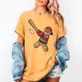 Ugly Christmas Sweater Gingerbread Baseball Toddler Kids Women's Comfort Colors T-Shirt Mustard Ugly Christmas Sweater Gingerbread Baseball Toddler Kids Women's Comfort Colors T-Shirt Mustard