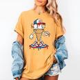 USA Patriotic Baseball Ice Cream Cone Freedom Women's Comfort Colors T-Shirt Mustard USA Patriotic Baseball Ice Cream Cone Freedom Women's Comfort Colors T-Shirt Mustard