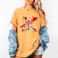 Valentine Baseball Player Drip Women's Comfort Colors T-Shirt Mustard