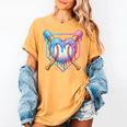 Valentines Baseball Heart Dripping Ice Cream Gen Z Alpha Women's Comfort Colors T-Shirt Mustard Valentines Baseball Heart Dripping Ice Cream Gen Z Alpha Women's Comfort Colors T-Shirt Mustard