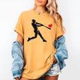 Valentines Day Baseball Batter Silhouette Heart Men Boys Kid Women's Comfort Colors T-Shirt Mustard Valentines Day Baseball Batter Silhouette Heart Men Boys Kid Women's Comfort Colors T-Shirt Mustard