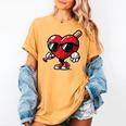 Valentines Day Baseball Heart Bat Sunglasses Men Boys Kids Women's Comfort Colors T-Shirt Mustard Valentines Day Baseball Heart Bat Sunglasses Men Boys Kids Women's Comfort Colors T-Shirt Mustard