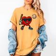 Valentines Day Baseball Red Heart Love Boys Kids Tee Women's Comfort Colors T-Shirt Mustard