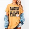 Weekend Forecast My Son Has Practice Baseball Mom Women's Comfort Colors T-Shirt Mustard Weekend Forecast My Son Has Practice Baseball Mom Women's Comfort Colors T-Shirt Mustard