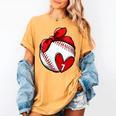 Womens Custom Baseball Mom Number 7 Heart For Mom Mommy Women's Comfort Colors T-Shirt Mustard Womens Custom Baseball Mom Number 7 Heart For Mom Mommy Women's Comfort Colors T-Shirt Mustard