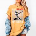 Women's I Hit 100 Days Of School Baseball 100th Day Boys Kids Women's Comfort Colors T-Shirt Mustard