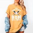 Yes This Is My Son Out Baseball Mom Women's Comfort Colors T-Shirt Mustard
