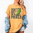 Youth Baseball Catcher Humor Don’t Get In A Pickle Women's Comfort Colors T-Shirt Mustard