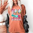 100 Days Of School Boys Kids 100th Day Of School Baseball Women's Comfort Colors T-Shirt Yam