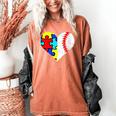 Autism Baseball Heart Autism Puzzle Baseball Mom Women's Comfort Colors T-Shirt Yam Autism Baseball Heart Autism Puzzle Baseball Mom Women's Comfort Colors T-Shirt Yam