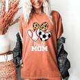 Ball Mom Soccer Baseball Mom Heart Women's Comfort Colors T-Shirt Yam