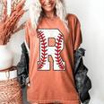 Baseball Alphabet Monogram Initial Letter R Women's Comfort Colors T-Shirt Yam Baseball Alphabet Monogram Initial Letter R Women's Comfort Colors T-Shirt Yam