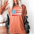 Baseball American Flag Patriotic USA Pride Women's Comfort Colors T-Shirt Yam