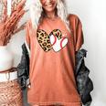 Baseball Heart Leopard Heart Sport Baseball Mom Women's Comfort Colors T-Shirt Yam Baseball Heart Leopard Heart Sport Baseball Mom Women's Comfort Colors T-Shirt Yam