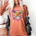Baseball Ice Cream Drip Boys Mardi Gras Carnival Party Mask Women's Comfort Colors T-Shirt Yam Baseball Ice Cream Drip Boys Mardi Gras Carnival Party Mask Women's Comfort Colors T-Shirt Yam
