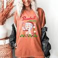 Baseball Mama Christmas Santa Hat Xmas Softball Mom Women's Comfort Colors T-Shirt Yam Baseball Mama Christmas Santa Hat Xmas Softball Mom Women's Comfort Colors T-Shirt Yam