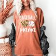 Baseball Mama For Baseball Mom Leopard Game Day Women's Comfort Colors T-Shirt Yam