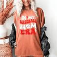 In My Baseball Mom Era Cute Groovy Baseball Women's Comfort Colors T-Shirt Yam