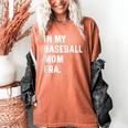In My Baseball Mom Era Son Baseball Player Pitcher Catcher Women's Comfort Colors T-Shirt Yam In My Baseball Mom Era Son Baseball Player Pitcher Catcher Women's Comfort Colors T-Shirt Yam
