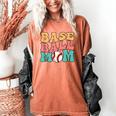Baseball Mom Groovy Baseball Mom Women's Comfort Colors T-Shirt Yam