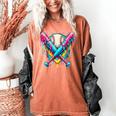 Baseball Player Ice Cream Drip Women's Comfort Colors T-Shirt Yam Baseball Player Ice Cream Drip Women's Comfort Colors T-Shirt Yam