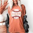 Baseball Red Stitches Sport Graphic 6432 Women's Comfort Colors T-Shirt Yam Baseball Red Stitches Sport Graphic 6432 Women's Comfort Colors T-Shirt Yam
