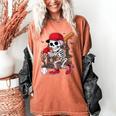 Baseball Skeleton Halloween Playing Women's Comfort Colors T-Shirt Yam Baseball Skeleton Halloween Playing Women's Comfort Colors T-Shirt Yam