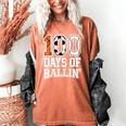 Baseball Soccer Basketball 100 Days Of School Women's Comfort Colors T-Shirt Yam Baseball Soccer Basketball 100 Days Of School Women's Comfort Colors T-Shirt Yam