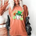 Baseball St Patricks Day Lucky Baseball Player Shamrock Women's Comfort Colors T-Shirt Yam Baseball St Patricks Day Lucky Baseball Player Shamrock Women's Comfort Colors T-Shirt Yam