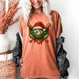 Baseball Xmas Christmas Baseball Ice Cream Drip Boys Women's Comfort Colors T-Shirt Yam