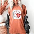Bleached Custom Baseball Mom Number 55 Heart For Mom Women's Comfort Colors T-Shirt Yam