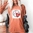 Bleached Custom Baseball Mom Number 7 Heart For Mom Women's Comfort Colors T-Shirt Yam Bleached Custom Baseball Mom Number 7 Heart For Mom Women's Comfort Colors T-Shirt Yam