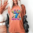 Blue Checkered I Was 6 Now I'm 7 Birthday Cake Baseball Drip Women's Comfort Colors T-Shirt Yam Blue Checkered I Was 6 Now I'm 7 Birthday Cake Baseball Drip Women's Comfort Colors T-Shirt Yam