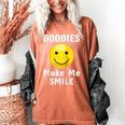 Boobies Make Me Smile Mardi Gras Raglan Baseball Tee Women's Comfort Colors T-Shirt Yam Boobies Make Me Smile Mardi Gras Raglan Baseball Tee Women's Comfort Colors T-Shirt Yam