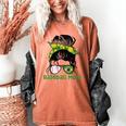 Brazil Baseball Mom Messy Bun Women's Comfort Colors T-Shirt Yam