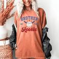 Brother Of Rookie 1st Birthday Baseball Boy Family Matching Women's Comfort Colors T-Shirt Yam Brother Of Rookie 1st Birthday Baseball Boy Family Matching Women's Comfort Colors T-Shirt Yam