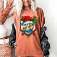 Christmas Baseball Ice Cream Drip Santa Baseball Player Kids Women's Comfort Colors T-Shirt Yam