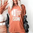 Cute Favorite Baseball Player Is My Son Women Men Women's Comfort Colors T-Shirt Yam