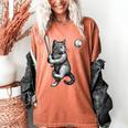 Cute Kitten Playing Baseball Hitter Bat Cool Baseball Cat Women's Comfort Colors T-Shirt Yam