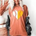 Cute Love Baseball Fast Pitch Softball Heart Baseball Mom Women's Comfort Colors T-Shirt Yam Cute Love Baseball Fast Pitch Softball Heart Baseball Mom Women's Comfort Colors T-Shirt Yam