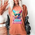 Drip Happens Baseball Ice Cream Bat And Ball With Sunglasses Women's Comfort Colors T-Shirt Yam