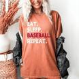 Eat Sleep Baseball Repeat Baseball Player Women's Comfort Colors T-Shirt Yam Eat Sleep Baseball Repeat Baseball Player Women's Comfort Colors T-Shirt Yam