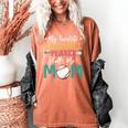 My Favorite Baseball Player Calls Me Mom Baseball Mom Premium Women's Comfort Colors T-Shirt Yam