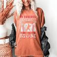 My Favorite Baseball Player Calls Me Mom Proud Baseball Mom Women's Comfort Colors T-Shirt Yam