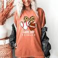 Game Day Vibes Football Baseball Mom Heart Women's Comfort Colors T-Shirt Yam Game Day Vibes Football Baseball Mom Heart Women's Comfort Colors T-Shirt Yam