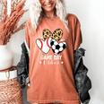 Game Day Vibes Soccer Baseball Mom Heart Women's Comfort Colors T-Shirt Yam